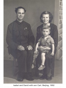 Isabel and David with son Carl, Beiijing. 1952